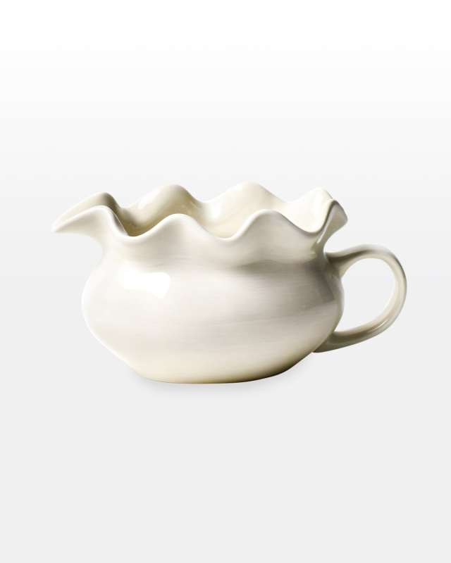 Signature White Ruffle Gravy Boat